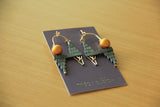 Llama Beaded Earrings in Charcoal