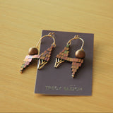 Llama Beaded Earrings in Desert Red