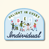 Delight Light Blue Sticker