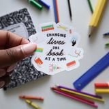 One Book At A Time Sticker