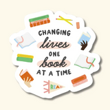 One Book At A Time Sticker