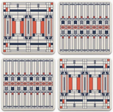 "Oak Park" 4 Pack Stone Coasters Set 4.25"