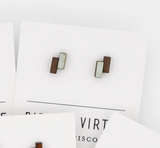 Off-Set Wood Studs in Silver