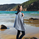 Black & Pewter Rainproof Hooded Rain Cape