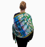 Tiffany Lilies Silk Blend Shawl