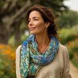 Tiffany Lilies Silk Blend Shawl