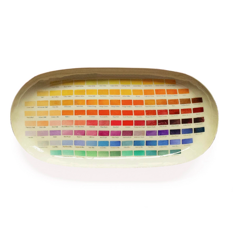9.8" Oval Enamel Dish: Nomenclature of Colors