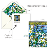 Tiffany Glass Stationary: 16pc Blank Card Set