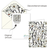 Tiffany Glass Stationary: 16pc Blank Card Set