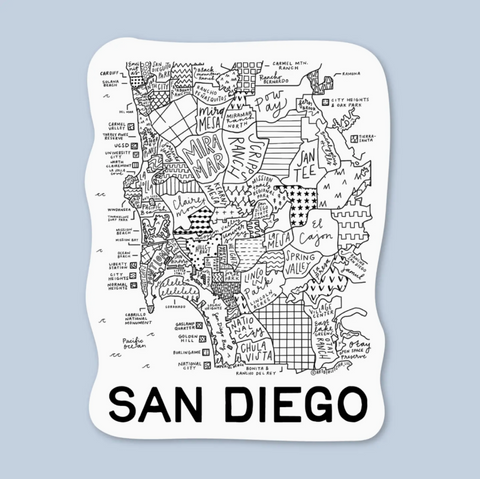 San Diego Neighborhoods Sticker