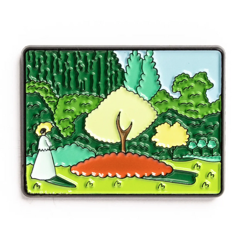 "Woman in the Garden" Enamel Pin