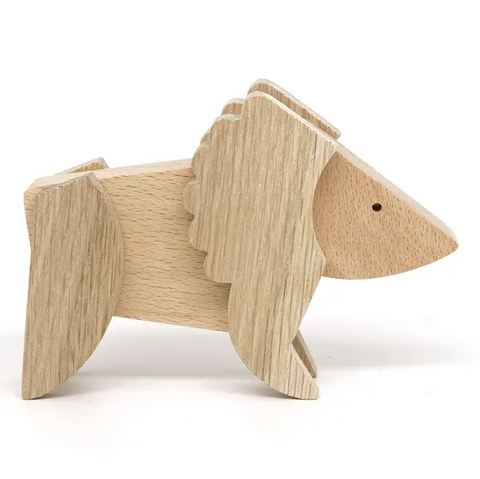 Wooden Magnetic Puzzle Toy: Lion