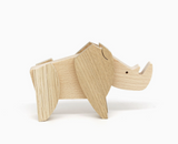Wooden Magnetic Puzzle Toy: Rhino