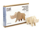 Wooden Magnetic Puzzle Toy: Rhino