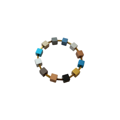 "Frank Lloyd Wright" Aluminum Cube Bracelet