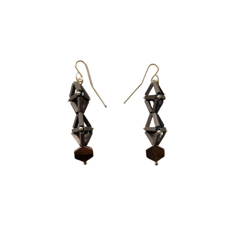 Harpa Dangle Earrings in Espresso