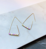 Vanity Triangle Hoop Earrings in Peacock