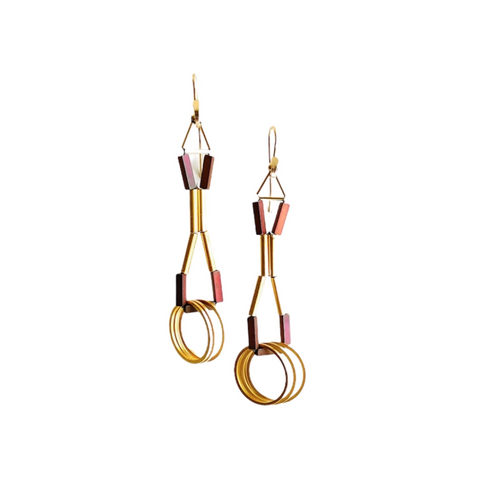 Uni Dangle Earrings in Desert Red