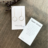 Open Circle Drop Earrings