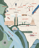 Washington DC Map Postcard