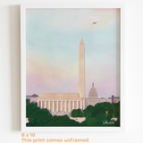 Lincoln, Washington, & Capitol Print (8x10")