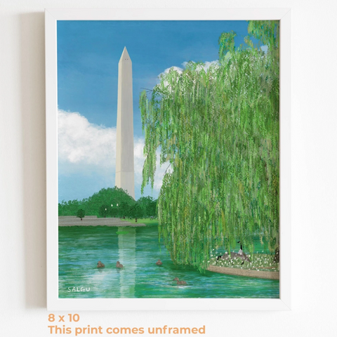 Washington from Constitution Gardens Print (8x10")