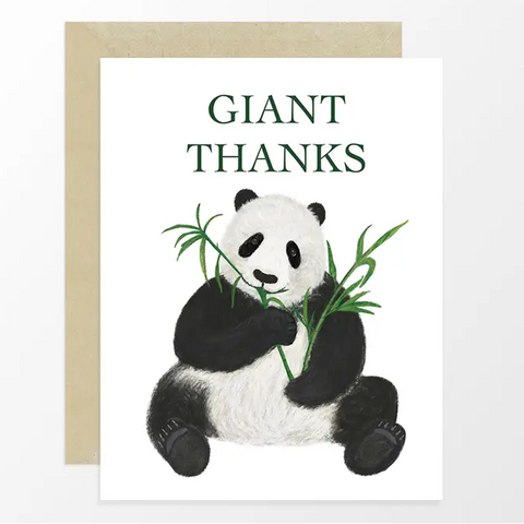 Giant (Panda) Thanks Greeting Card