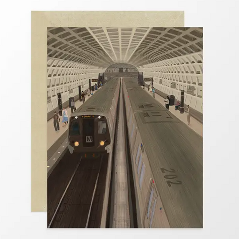 Smithsonian Metro Station Greeting Card
