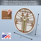 "Harley Bradley House" Round Trivet (8")