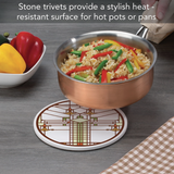 "Harley Bradley House" Round Trivet (8")