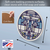 "Waterlilies" Round Trivet (8")