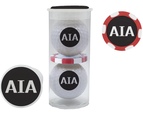 AIA 2-ball Tube with Poker Chip