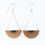 Egypt Chandelier Earrings in Cherry | Cobalt & Gold