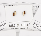 Off-Set Wood Studs in Gold