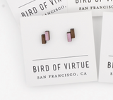 Off-Set Wood Studs in Orchid