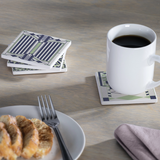 "Line Rhythms" Stone Coasters (Set of 4)