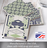 "Line Rhythms" Stone Coasters (Set of 4)