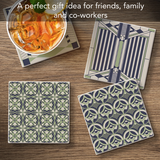 "Line Rhythms" Stone Coasters (Set of 4)