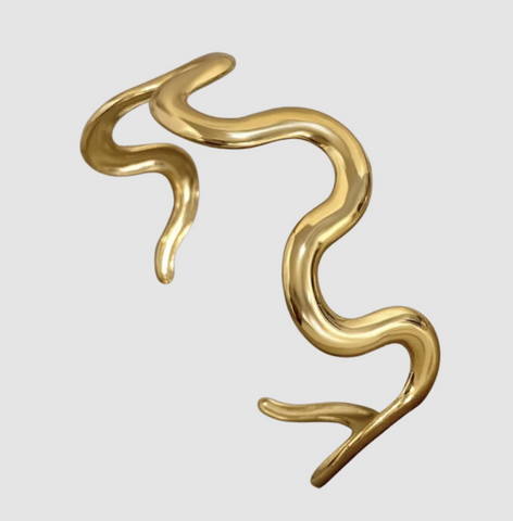 Squiggle Cuff Bracelet in Gold