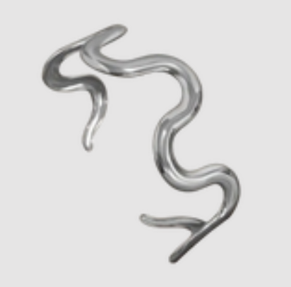 Squiggle Cuff Bracelet in Silver