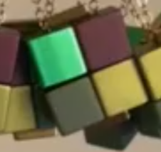 Aluminum Cube Pendant Necklace