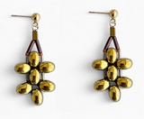 Balloon French Glass Earrings in Gold