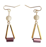 Aluminum and Resin Tube Dangles in Plum