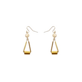 Aluminum and Resin Tube Dangles in Saffron