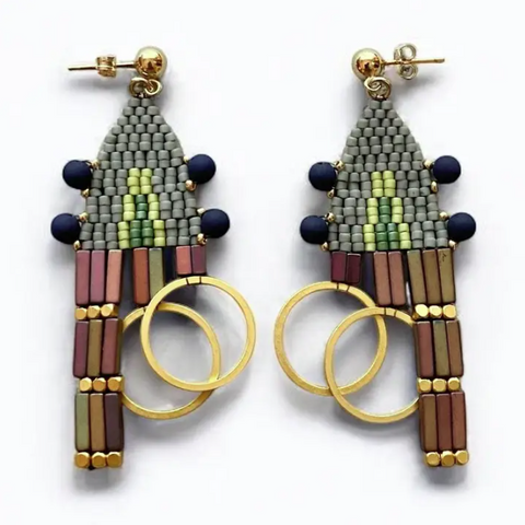 Amari Beaded Dangle Earrings