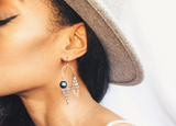 Llama Beaded Earrings in Espresso