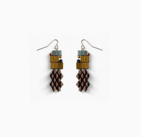 Mid Century Modern Beaded Earrings