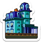 "House By the Railroad" Sticker