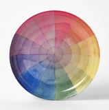 3.6" Round Enamel Dish: Vintage Color Wheel