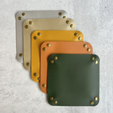 Small Vegan Leather Tray in Mango